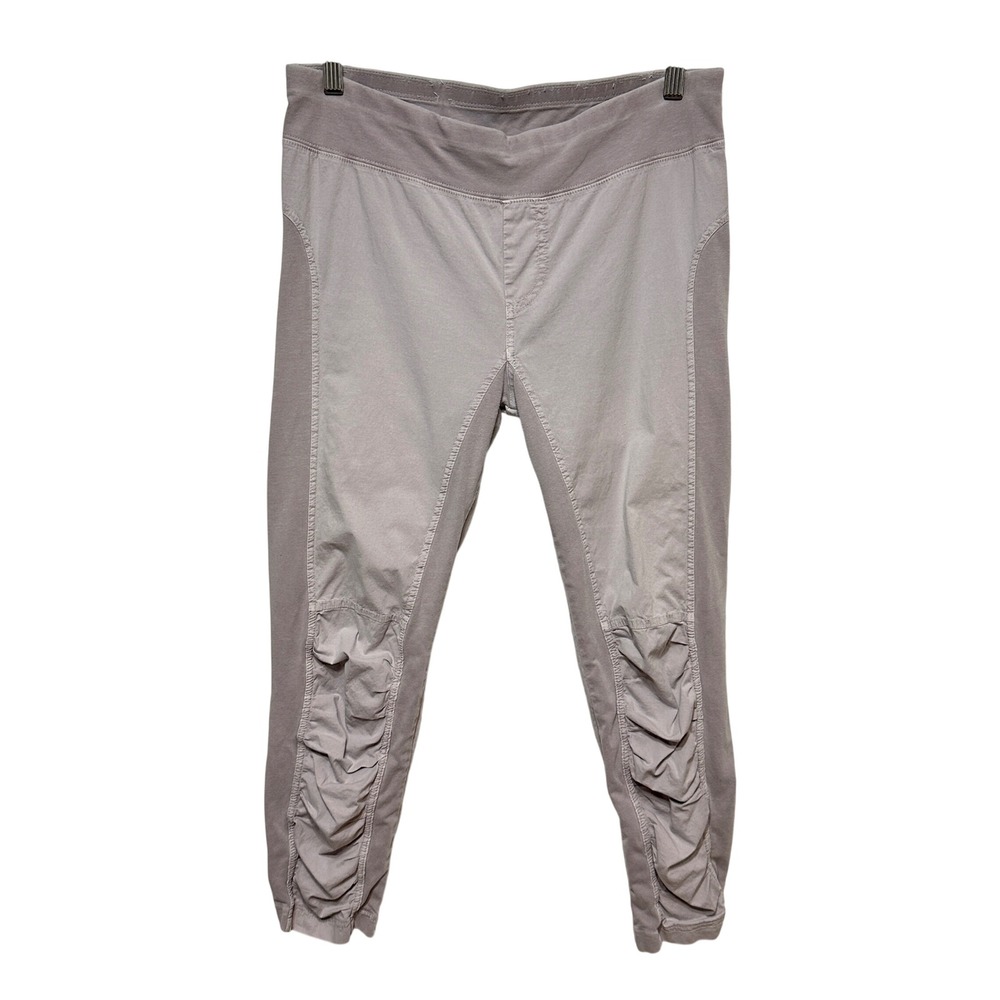 XCVI Wearables Ruched Jetter Crop Leggings Women S Gray Pull On Stretch 20987W